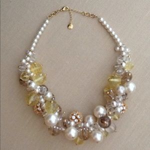 Bold Pearl & crystal necklace